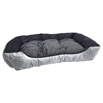 蘿林嚴選 四季保暖狗窩 加大款 短絨毛面料 柔軟彈力  70 x 50 x 15cm  灰色  1個