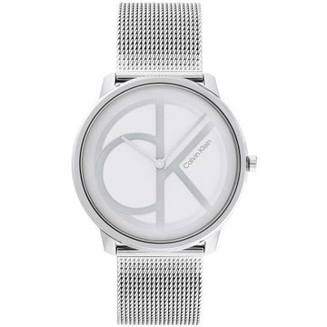 Calvin Klein 凱文克萊 經典LOGO米蘭帶時尚腕錶/銀/40mm/CK25200027