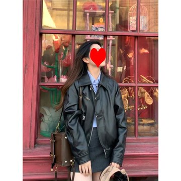 黑色皮衣女外套短款2025新款春季港風爆款今年流行pu皮機車服夾克