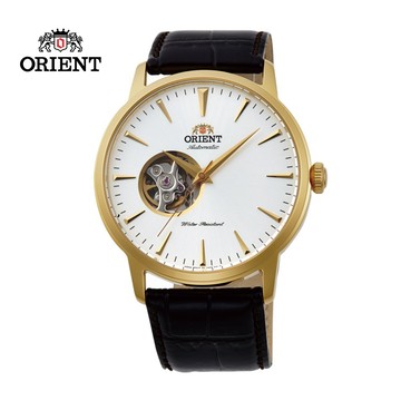 ORIENT 東方錶 SEMI-SKELETON系列 半鏤空機械錶 皮帶款 金色 TAG02003W-41.0mm