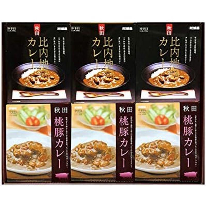 比内地鶏カレー・桃豚カレー詰め合わせセット 6食入り CM-35N