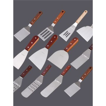 鐵鍬多用燒烤不銹鋼鏟子平鏟大號翻面電扒爐煎鍋食品級鐵板燒小號