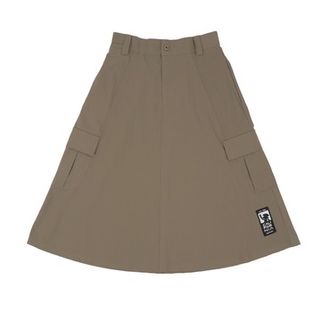 PAUL FRANK 大嘴猴 女款工裝風長裙-深卡其