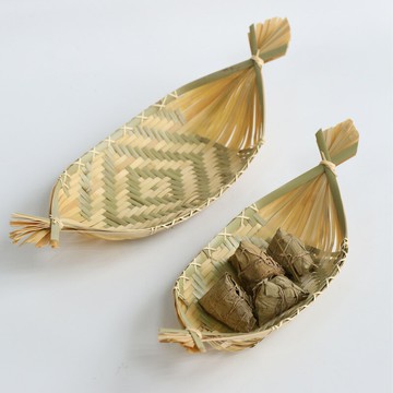 創意餐盤竹編小簸箕水果盤收納筐竹編果盤 點心筐 小果盤  竹編菜