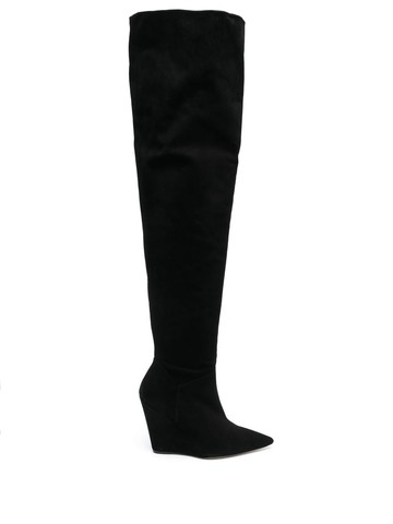 Stuart Weitzman - pointed 115mm leather boots - women - Calf Leather/Calf Leather/Calf Leather - 36,5 - Black
