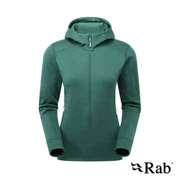 【英國 RAB】Womens Modulus Hoody 快乾排汗彈性保暖連帽外套 女款 尤加利綠 #QFG16