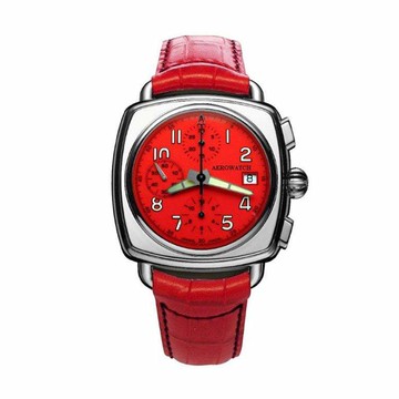 方形玩色機械錶款 A61912 AA06(紅) 61912 07(黃) 紅色款