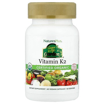NaturesPlus, Garden，生命之源維生素K2，60粒素食膠囊