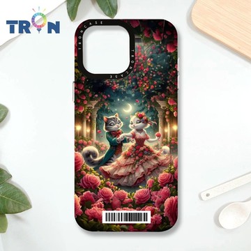TRON IPHONE 16 PRO MAX 月光下玫瑰庭園跳舞的貓咪 防摔 MAGSAFE 磁吸 太空載具殼 透白 手機殼