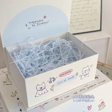 【全店免運 限時下殺】卡通空盒ins雪納瑞磁吸禮品盒可愛小狗生日禮盒禮物包裝盒收納盒禮物盒 飛機盒 禮盒 包裝盒