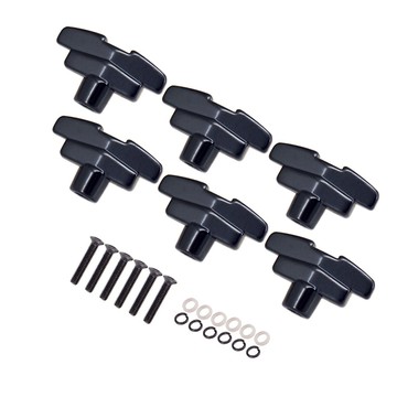 6個裝 T形吉他弦鈕 金屬民謠電吉他弦鈕 手柄旋弦鈕頭帽子琴鈕手拎絃軸扣把手 黑色