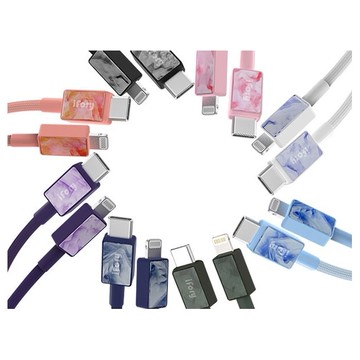 iFory~Type-C to Lightning 蘋果MFi認證快充編織充電傳輸線(1.8M)1入 款式可選