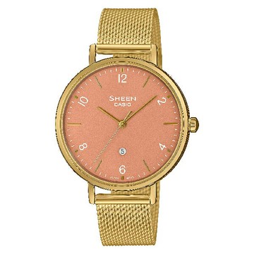 CASIO卡西歐 SHEEN系列 SHE-4562GM-4A 都市色彩指針錶 粉面 34mm ｜樂天領券現折★全館特惠中★指定刷卡回饋10%