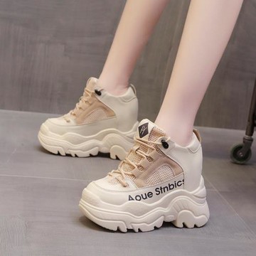 2025秋季新款12cm內增高女鞋厚底高跟老爹鞋女百搭顯瘦運動休閑鞋