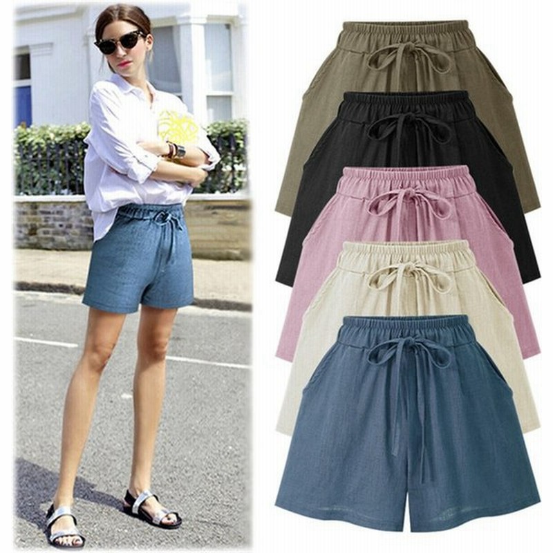 ショートパンツ レディース 短パン 女性用ショーパン ワイドパンツ ゆったり ズボン ボトムス ハイウエスト ワイドレッグ パンツ 6xlまで 通販 Lineポイント最大get Lineショッピング