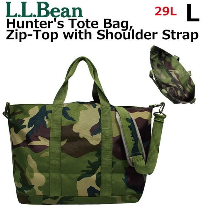 L.L. Bean エルエルビーン Hunter's Tote Bag, Zip-Top with Shoulder