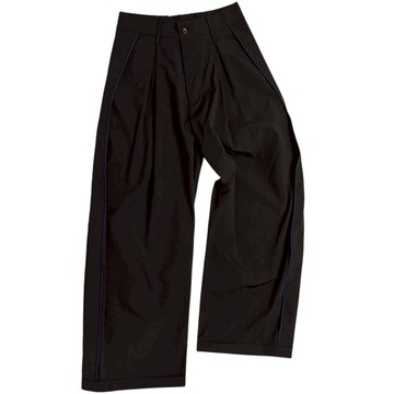 【MELSIGN】PLAID TRACK PANTS 格紋面料 長褲 (黑色)