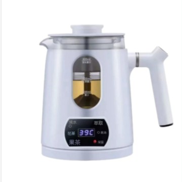 便利生活小物 白色專用煮茶壺 800ml 小型蒸茶器 多段功能數顯恆溫保溫 花茶果茶萃取辦公家用電茶壺附蒸茶網
