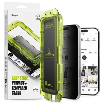 Rearth Ringke Apple iPhone 17 Pro Max 零失敗防窺玻璃保護貼(2片裝)