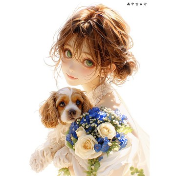 【4 月新品 3】07-120-0157 人物貼紙 春日少女與動物