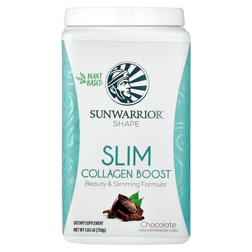 Sunwarrior, 體型，苗條膠原蛋白加強，巧克力，1.65 磅（750 克）