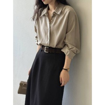 設計所在 知性小文藝 天絲長袖襯衫(3色 M-L可選) 82588