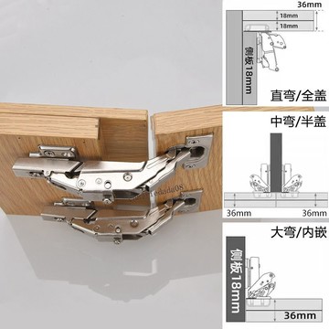 臺彎發貨 高效工具 骨骼門板鉸鏈36mm造型櫃門厚門液壓125角度緩衝阻尼合頁