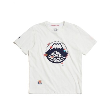 江戶勝 日系 男裝 夏天小物印花短袖T恤(米白色) #上衣