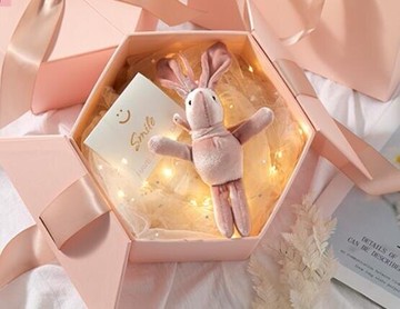 禮物盒 六邊形禮品盒伴娘伴手禮精美ins創意圣誕禮物盒元旦空盒子