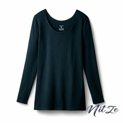 ベルメゾン あったかインナー 綿混長袖レディース ブラック サイズ ｍ 通販 Lineポイント最大get Lineショッピング