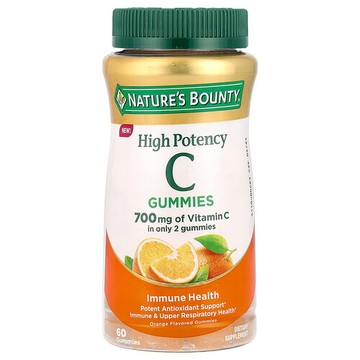 Nature's Bounty, 維生素 C 軟糖，優效，橙味，700 毫克，60 粒軟糖（每粒軟糖 350 毫克）