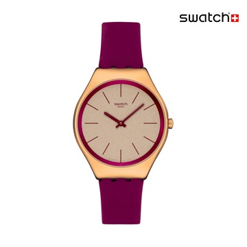 Swatch ALPINE BERRY 超薄手錶/金屬手錶/女錶/瑞士製造 SYXG131 (38mm)【官方旗艦店】