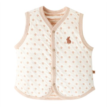 【SISSO有機棉】奶茶QQ兔二重織空氣棉小背心