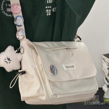 韓國ins學生大容量郵差包女日係原宿複古工裝斜挎包男單肩背包潮