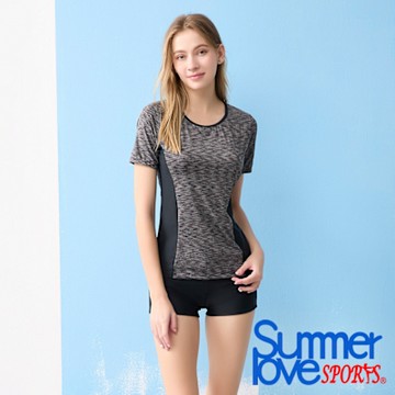 夏之戀SUMMERLOVE大女短袖長版二件式泳衣S25712