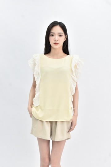 【加購優惠】(M) c l casual wear 無袖黃色上衣