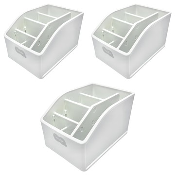 YAMADA 6格筆座 3337 白色 3入 桌面收納好幫手  1組