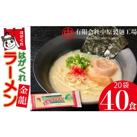 ふるさと納税 佐賀県 神埼市 はがくれラーメン「金龍」 2食×20袋入り 【麺 調味油 お歳暮 お中元 スープ 棒ラーメン 夜食 間食 土産 冬 のり付き ノンフライ …