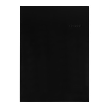 珠友文化 A4 膠皮筆記本 橫線，80磅高級雪白畫刊紙，無毒大豆油墨，可完全攤平  黑色  1本