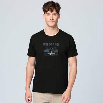 【Wildland 荒野】男輕量抗UV吸排快乾機能印花T共3色