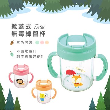 台灣益晉 Tritan安全無毒兒童直飲式掀蓋水壺240ml