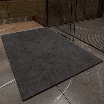 喬木居家 簡約純色浴室速乾地墊 60 x 40cm 吸水防滑  1個  星雲/深灰色