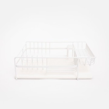 INK鐵製烤漆瀝水架 附吸水珪藻土墊 白