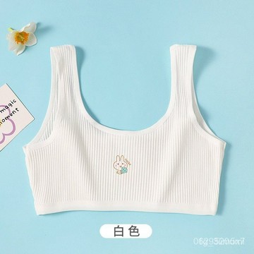 商超品質】6一12嵗女童小背心純棉少女兒童內衣髮育期小學生8-2嵗女童內衣 ID1T