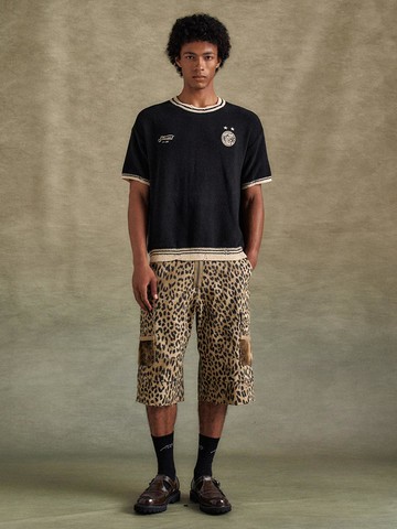 DEPOT LEOPARD CARGO SHORTS (apa809m) [beige]