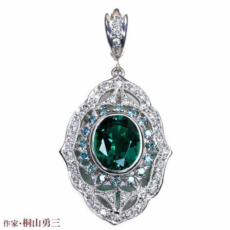 2.66ct エメラルド ダイヤモンド ペンダントトップ プラチナ