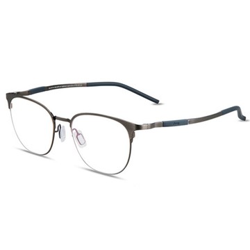 Jeep 鈦金屬眼鏡框 ZT8205_S3  槍金屬  正面 137mm x 垂直鏡頭長度 52mm