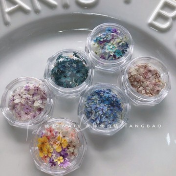 💗台灣出貨💗糖寶日系莫奈日式花園ins油畫小花美甲碎花乾花配色混合飾品diy店長精選