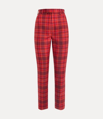 Vivienne Westwood Nana Cigarette Trousers Nana Wool Red-plaid 46 Women