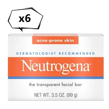 美國Neutrogena 潔面皂--(3.5oz/99g)*6